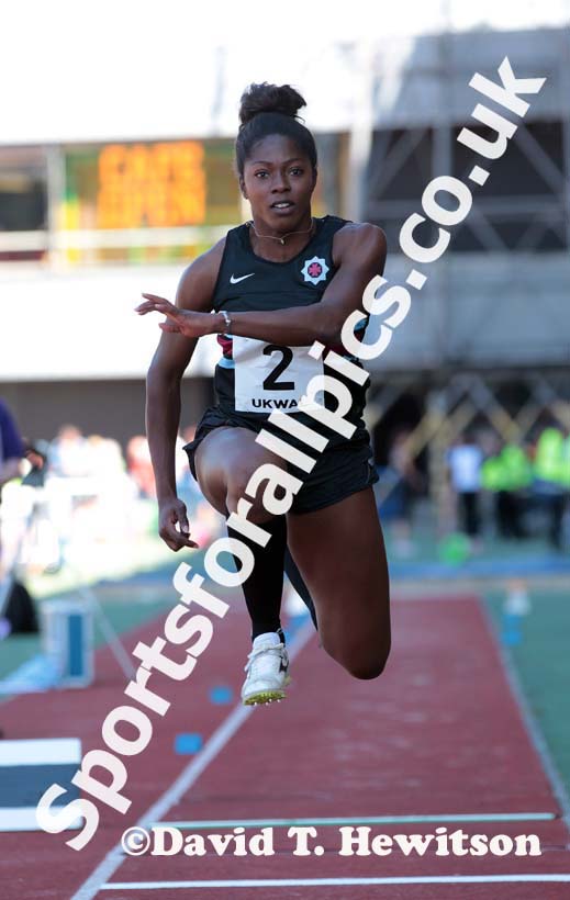 Chioma Matthews (Blackheath and Bromley) triple jump winner at the UK Women's National League, Premier, Meadowbank, Edinburgh.